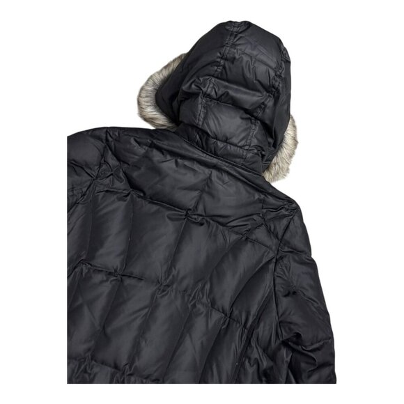 EDDIE BAUER Down Fill Faux Fur Winter Puffer Parka Jacket Coat Womens Small - Picture 4 of 7